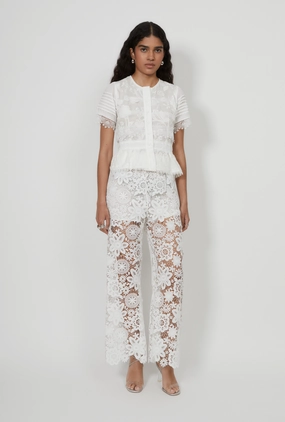 Sustainable Material Blend DEMI PANTS WHITE