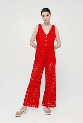 CHRISTIE PANTS RADIANT RED tailored look Slim Profile