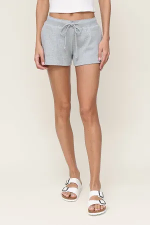 Lazy Day Waffle Sweatshorts Breathable Weave Fabric