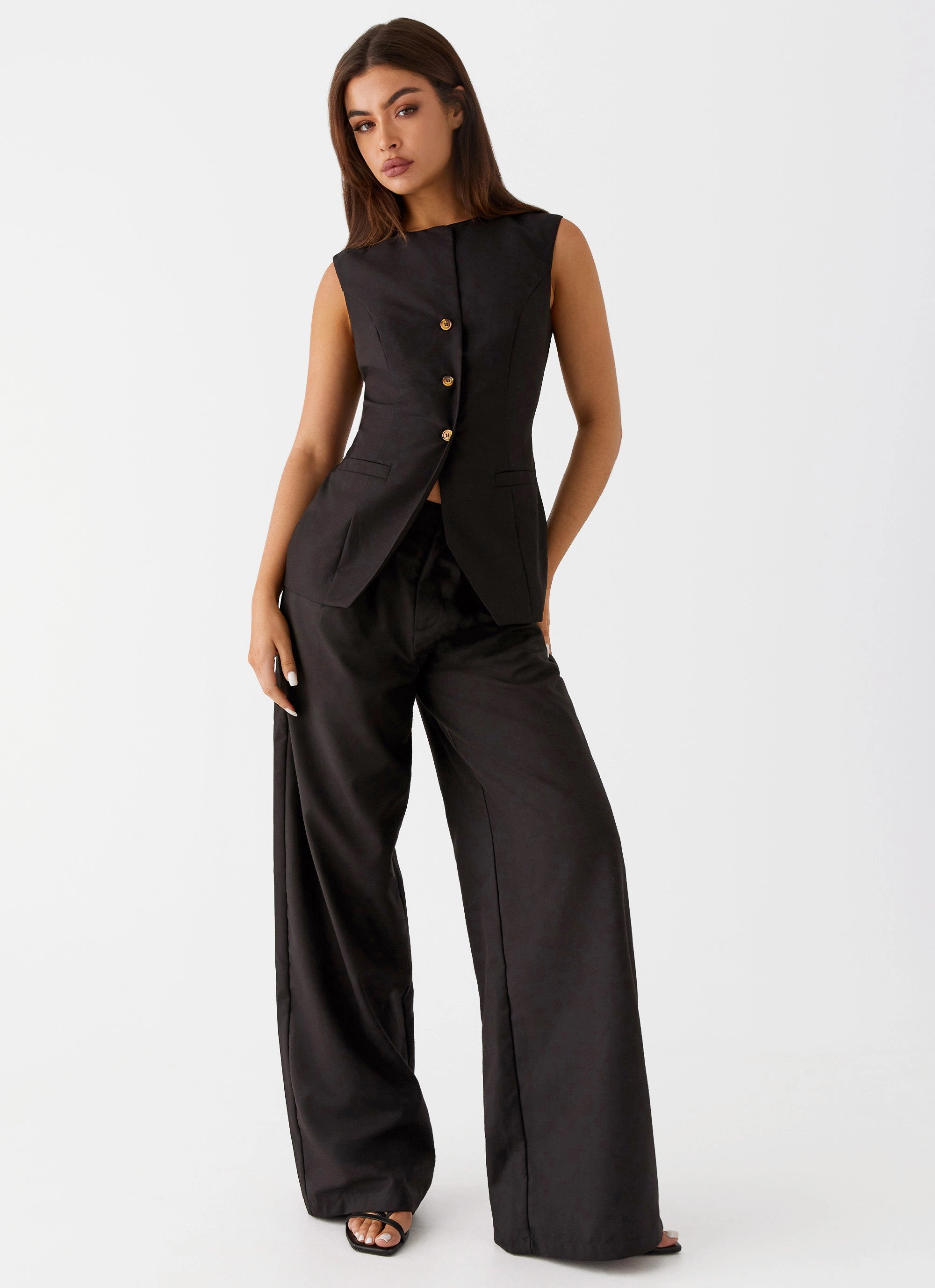 ErgonomicArticulatedDesign Siena Style Tailored Pants - Black