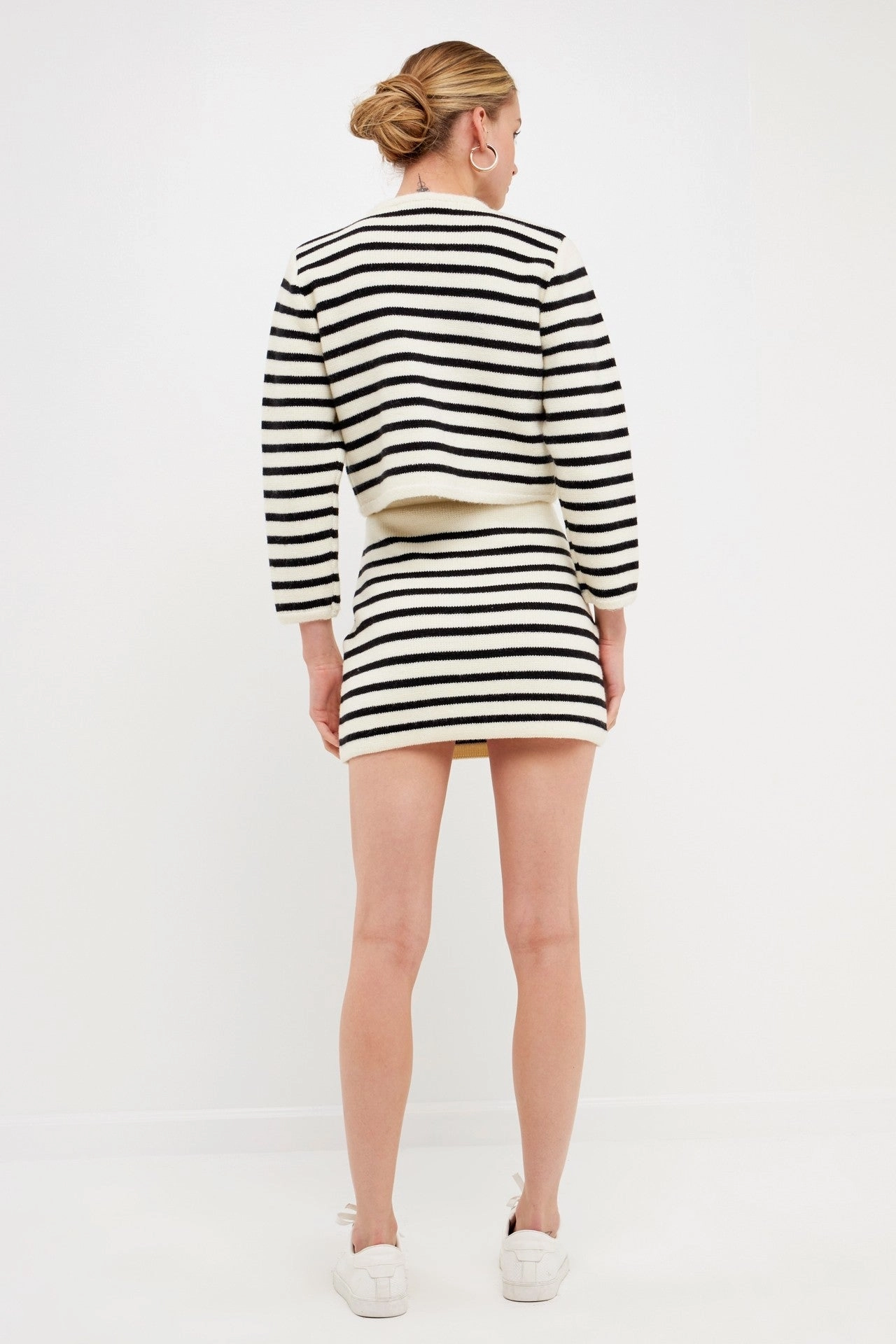 Cara Striped Cardigan Teflon Finish