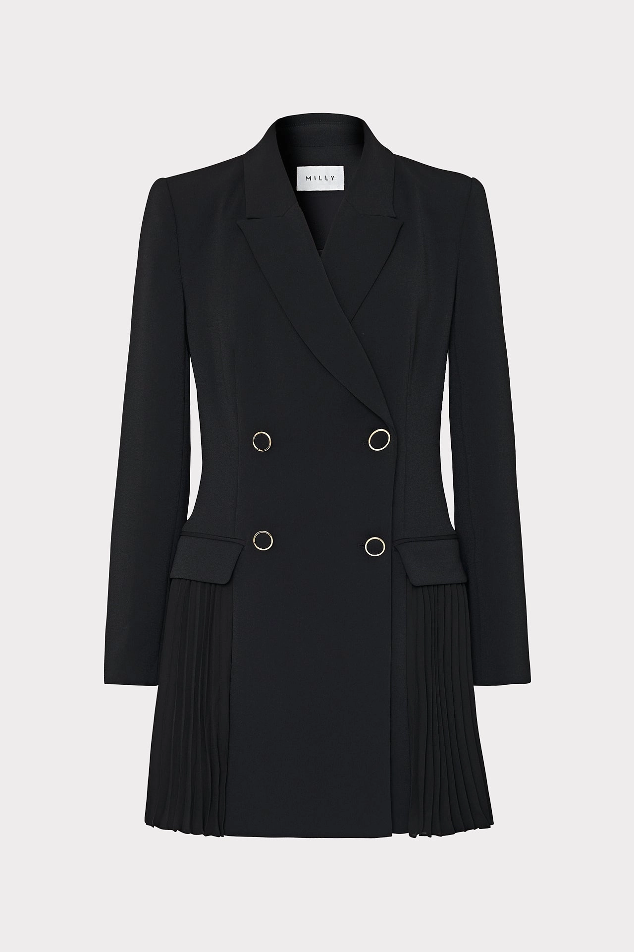 Layering-Piece Vibrant Style Noora Pleated Blazer Dress