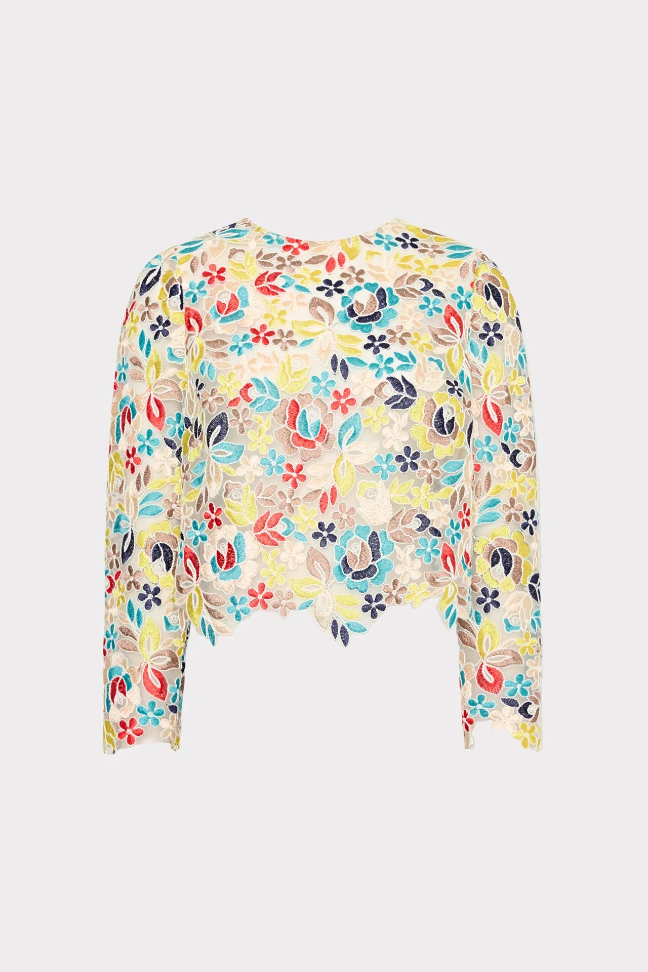 Nori Printemps Lace Long Sleeve Top Colorfast Dye Method AdaptiveFitFabric