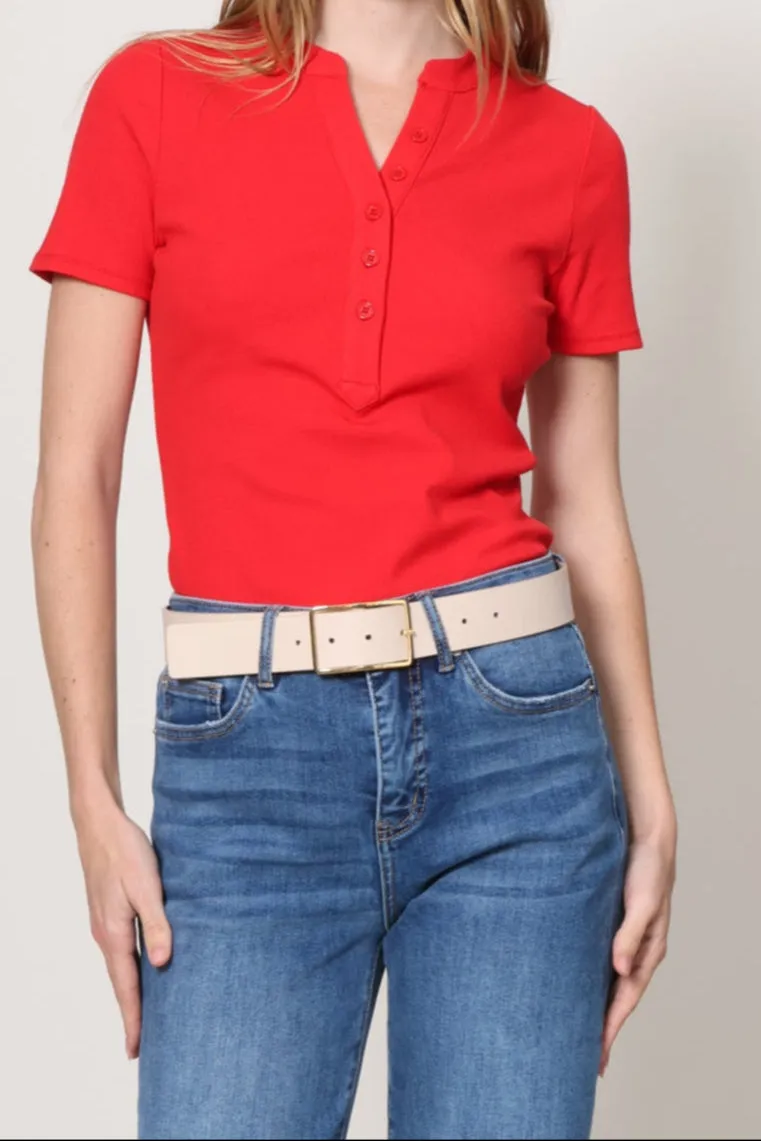 Henley T-Shirt OdorResistant Fabric