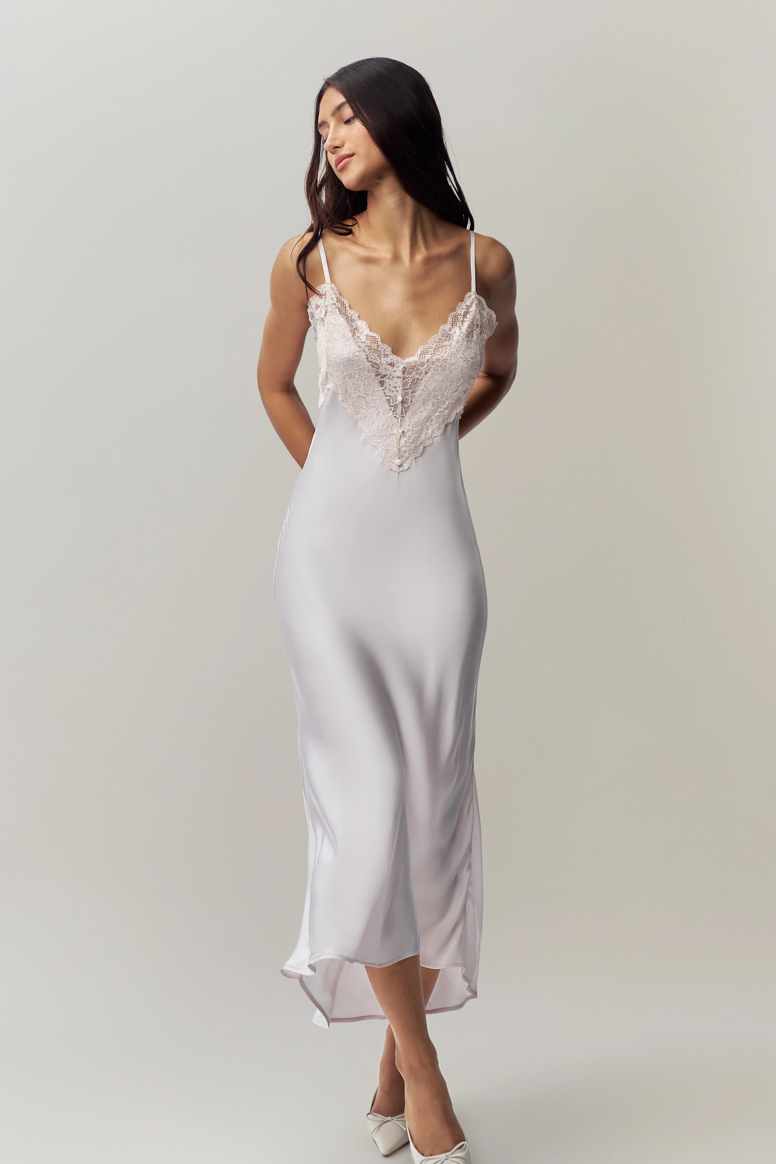 Nova Slip Midi Dress Feminine Details