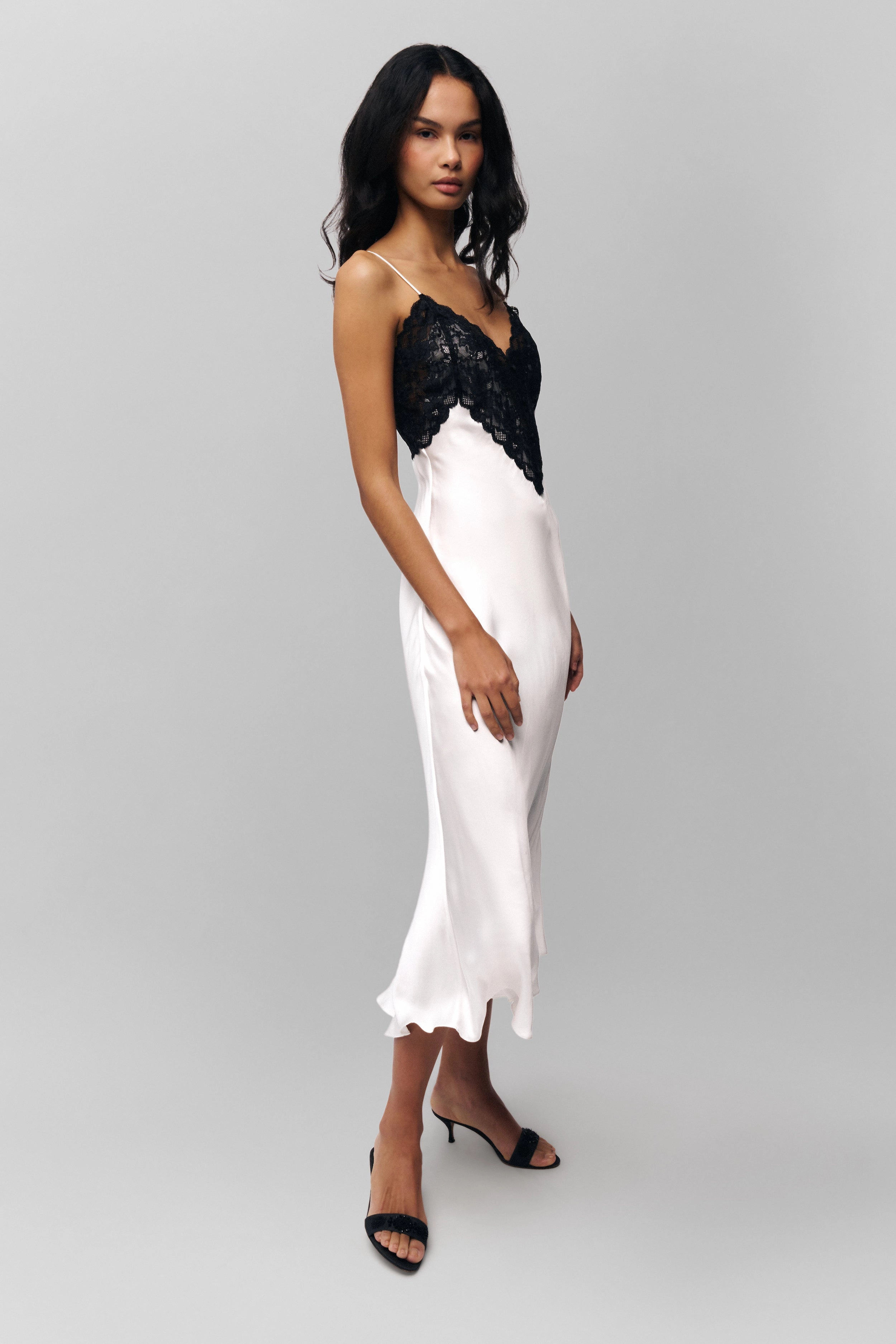 Flowy Cut Nova Slip Midi Dress