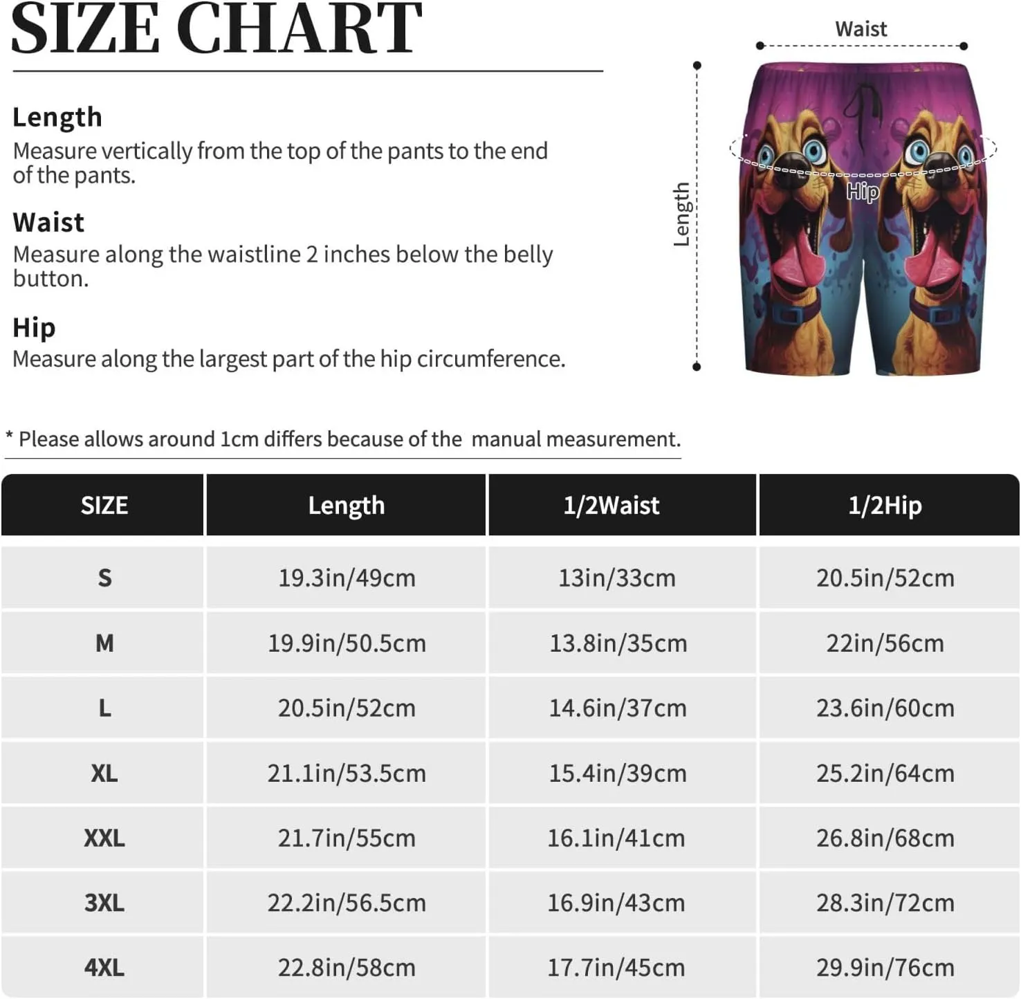 Novastar Mens Pajama Pants - Cartoon Big-Eyed Dog Sleep Comfy Shorts Mens Pajama Shorts, Pj Pants for Mens Lounge Shorts