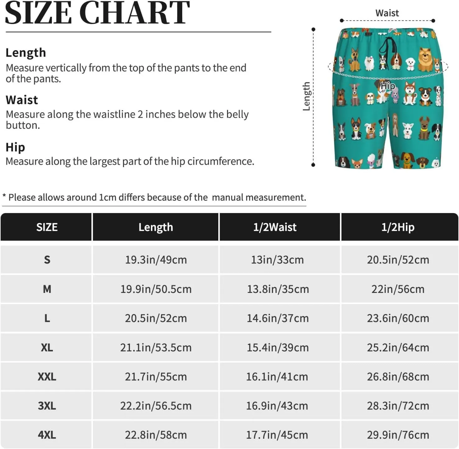 Novastar Mens Pajama Pants - Cartoon Dogs Sleep Comfy Shorts Mens Pajama Shorts, Pj Pants for Mens Lounge Shorts