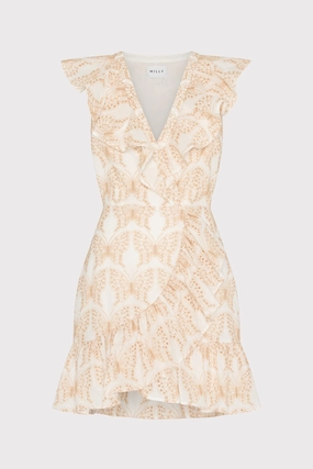Linen Vibe Novi Butterfly Eyelet Wrap Dress