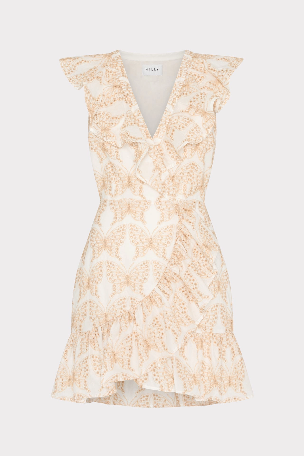 High Cut Party Safe Novi Butterfly Eyelet Wrap Dress