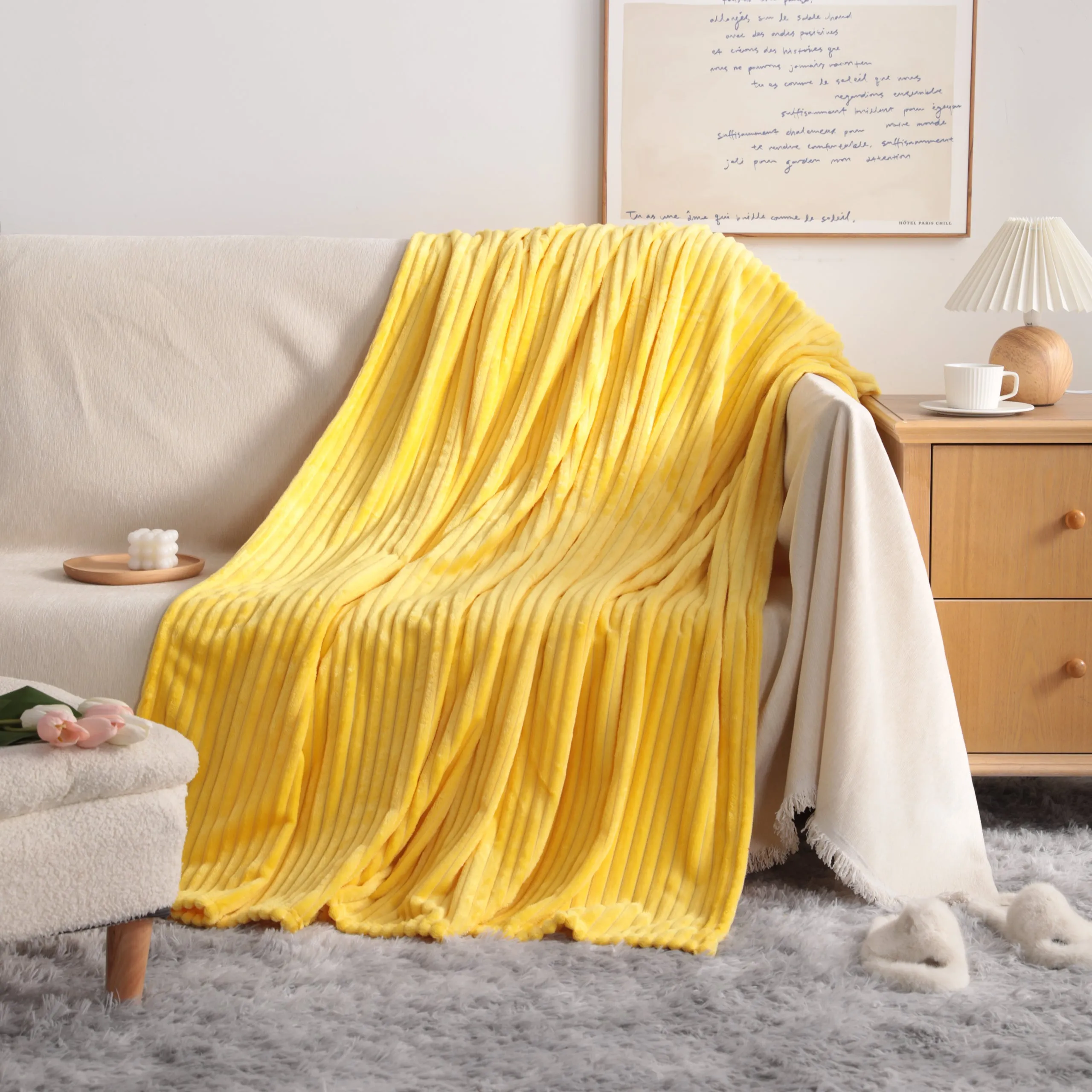 NTBAY All Seasons Plush Flannel Fleece Throw Blanket