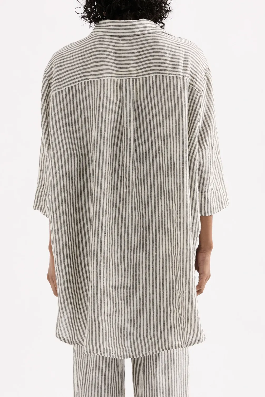 Nude Lucy Striped Long Line Shirt