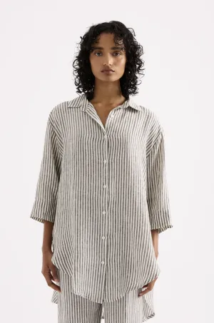 Nude Lucy Striped Long Line Shirt