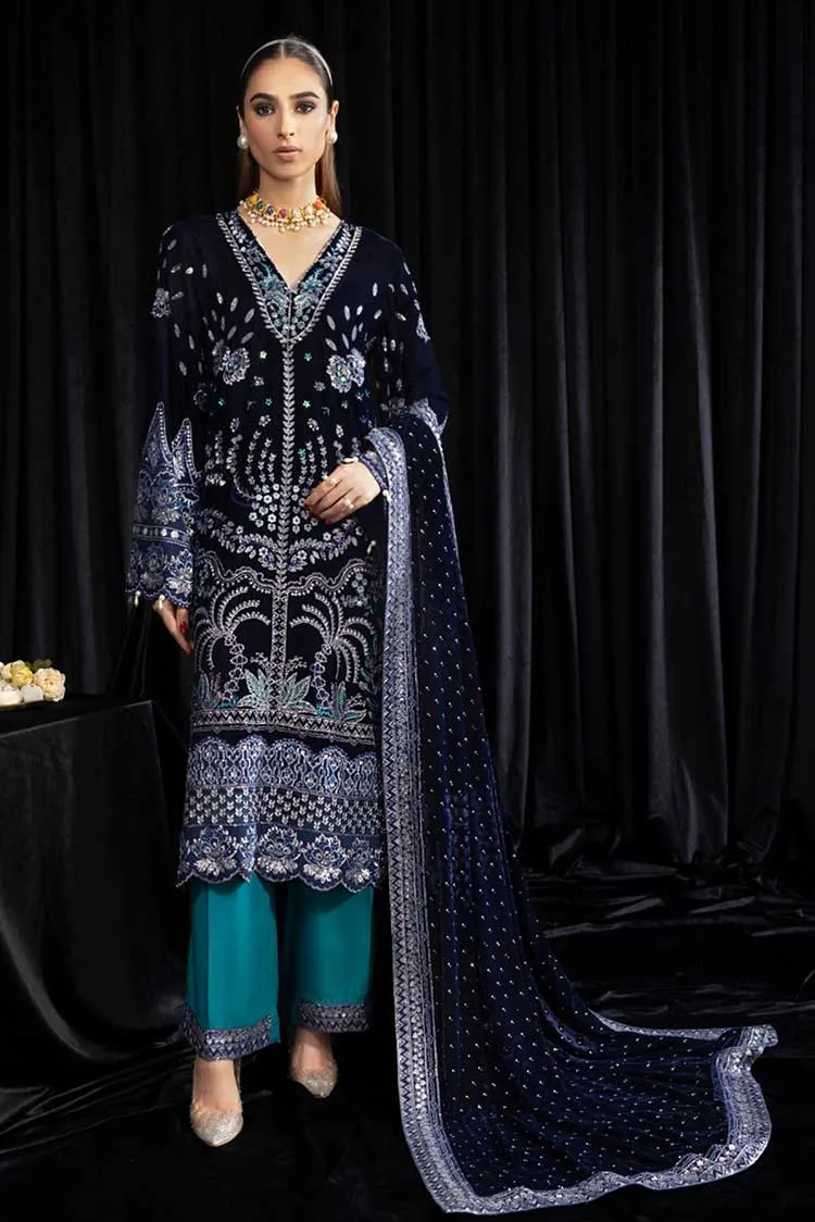 Nureh - NS 105 Maya Exclusive Embroidered & Embellished Velvet Collection
