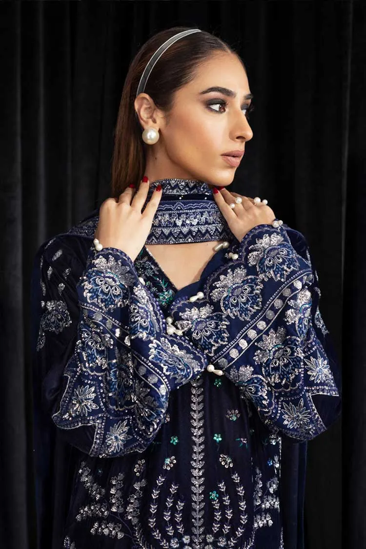 Nureh - NS 105 Maya Exclusive Embroidered & Embellished Velvet Collection