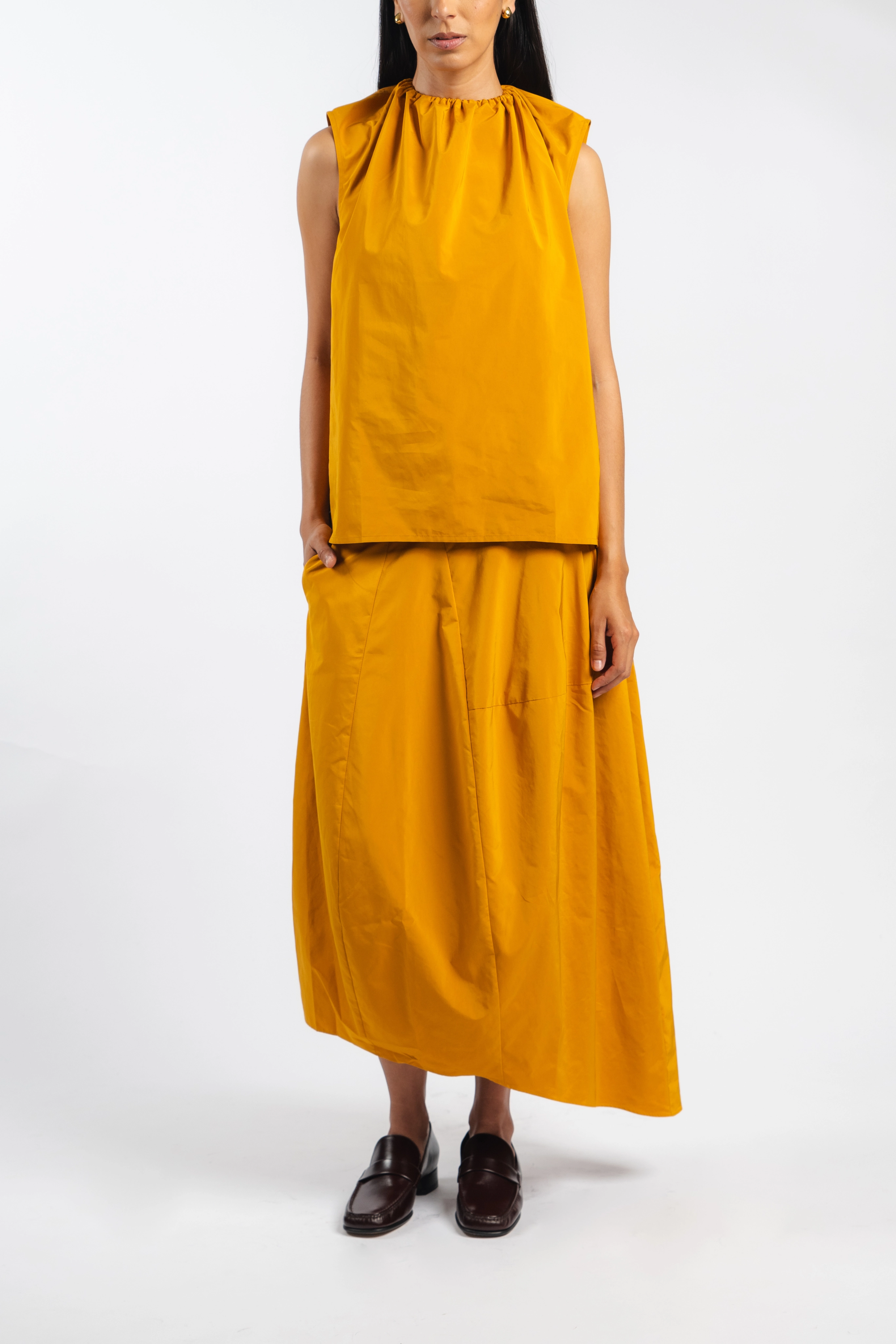 Anti Pilling Treatment Cultural Heritage Nylon Asymmetrical Balloon Skirt