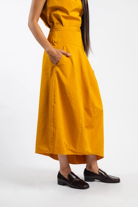 Easy Motion Gentle Flow Nylon Asymmetrical Balloon Skirt