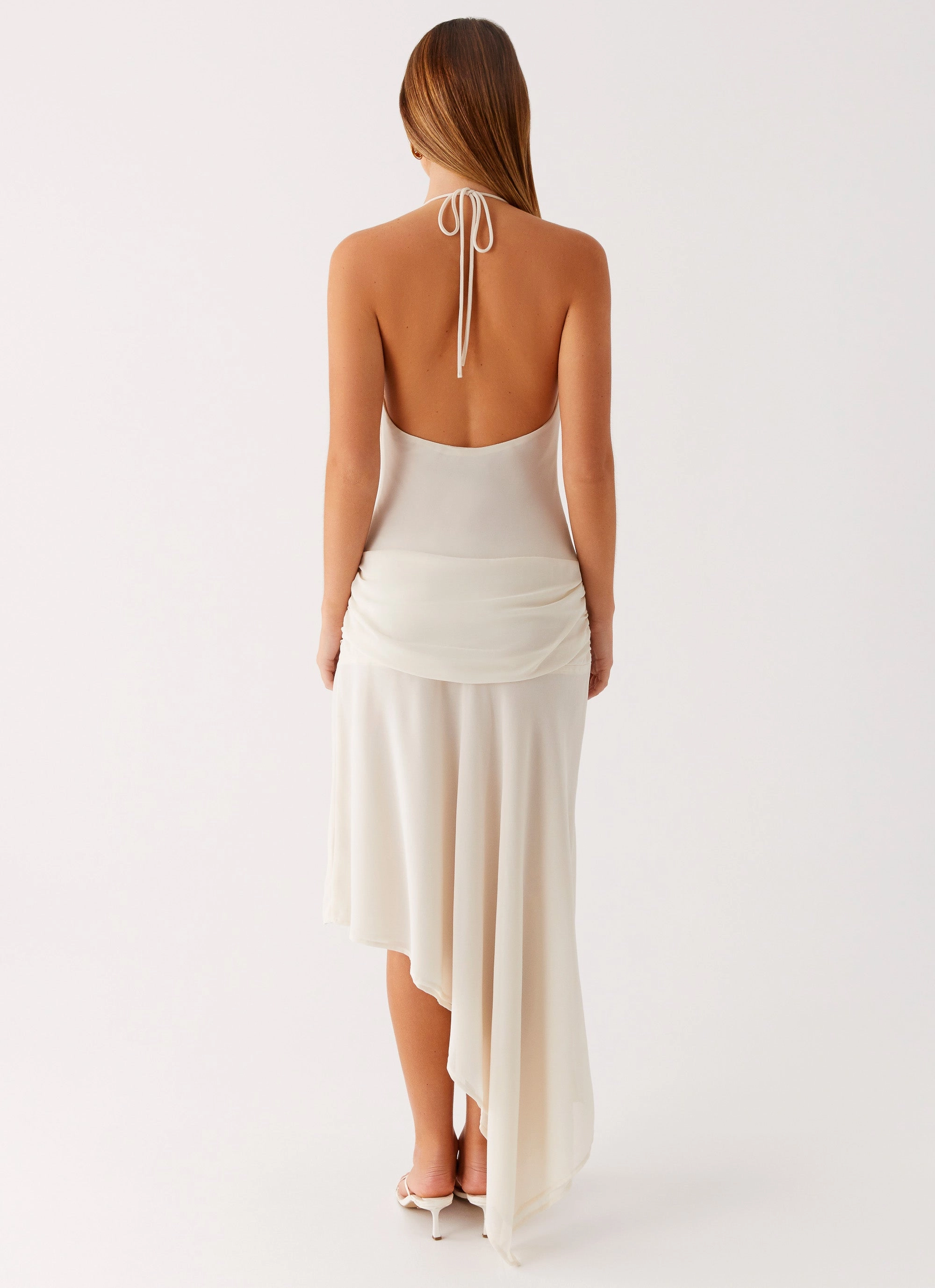 Nyra Midi Dress - Cream Pure Motion Fashionable Wear