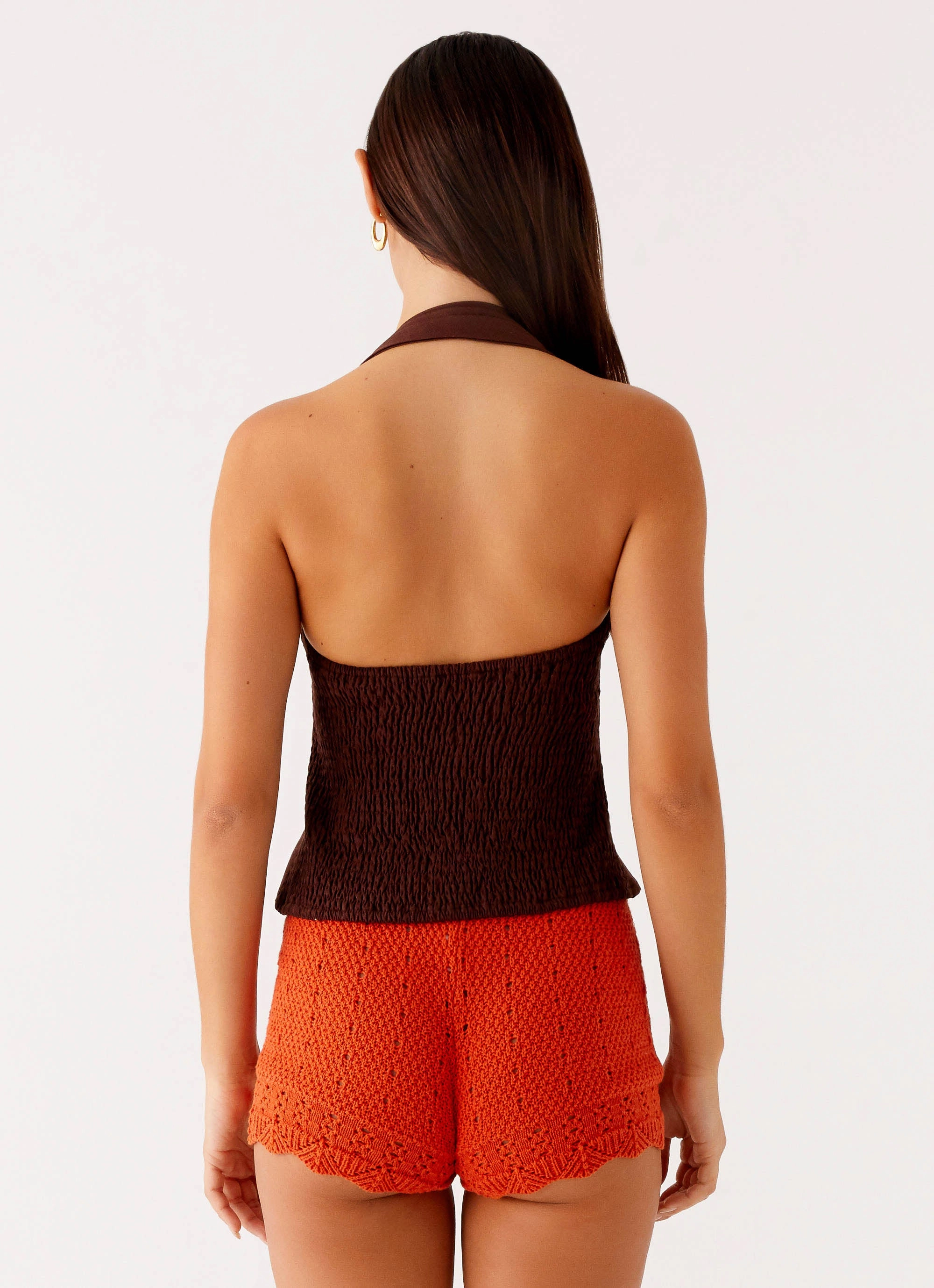 Oakley Low Rise Mini Shorts - Orange Breathable layers