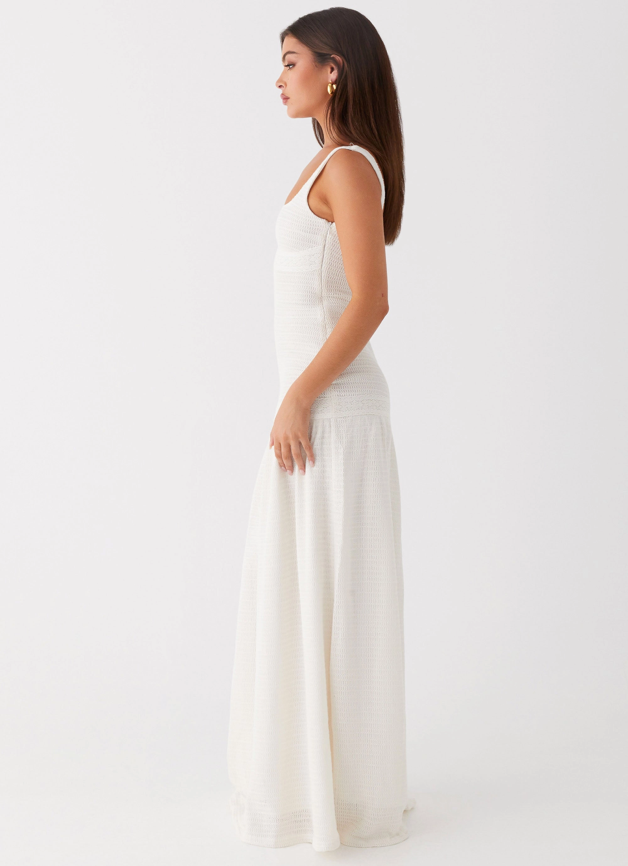 Lyrical Maxi Dress - Ivory Sleek Fit