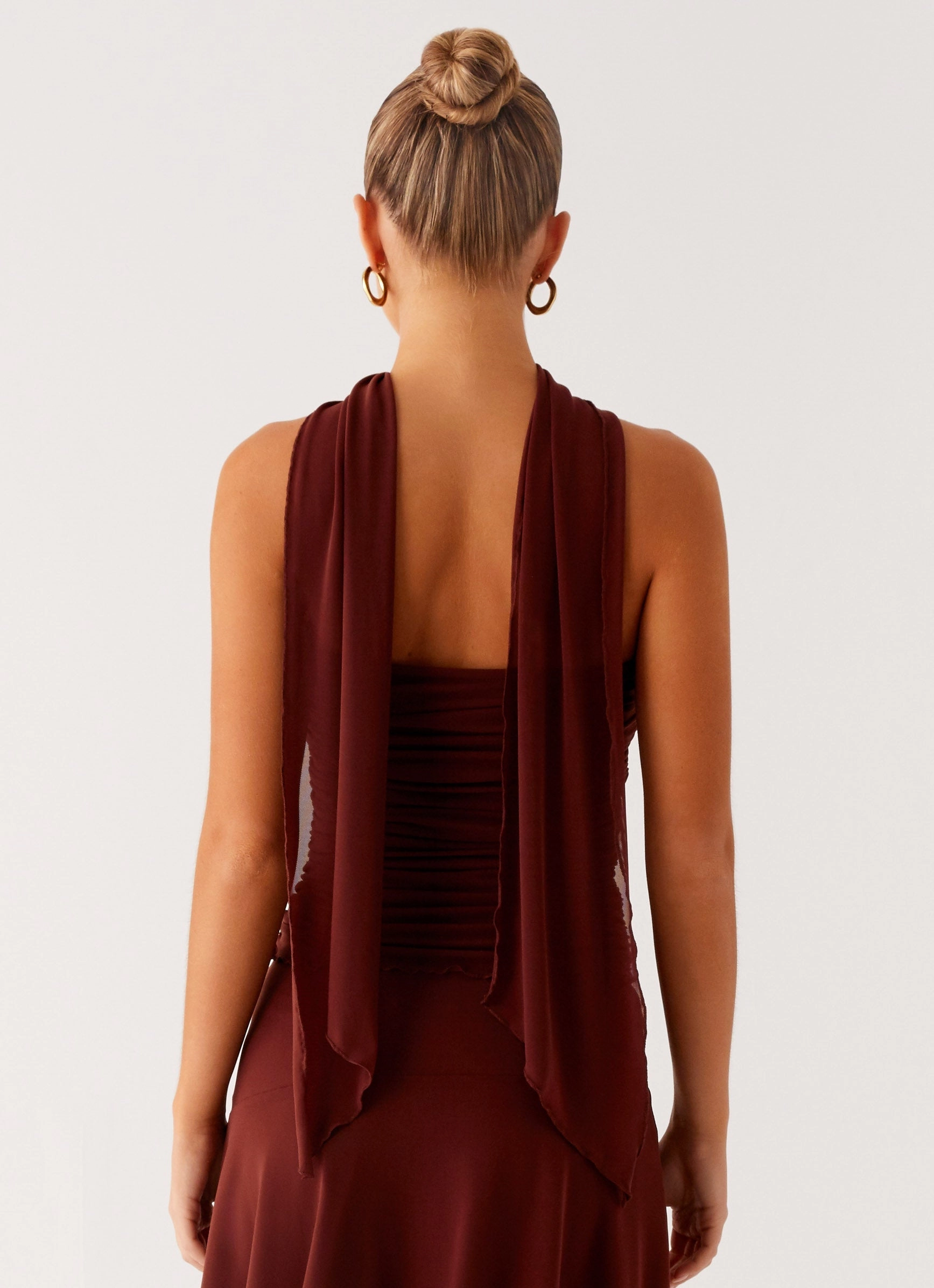 Adaptive Temperature Control Mirage Scarf Top - Chocolate