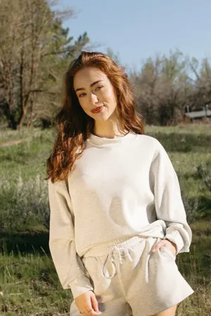 Staycation Crewneck Trendy Sweater Bonded Seam Construction