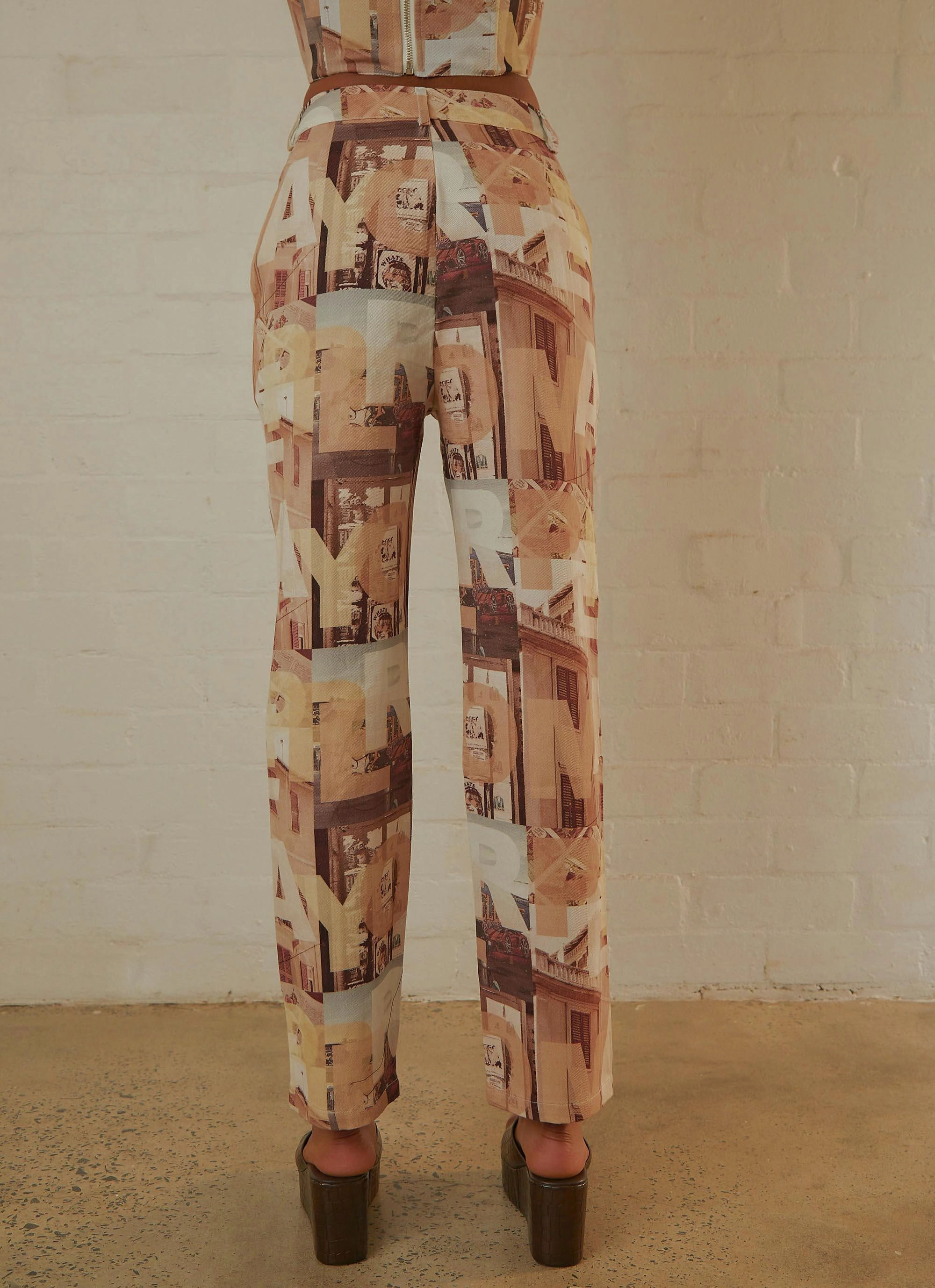 Reflective Trim Options Late Nights in N.Y Pants - Neutral Film Graphic