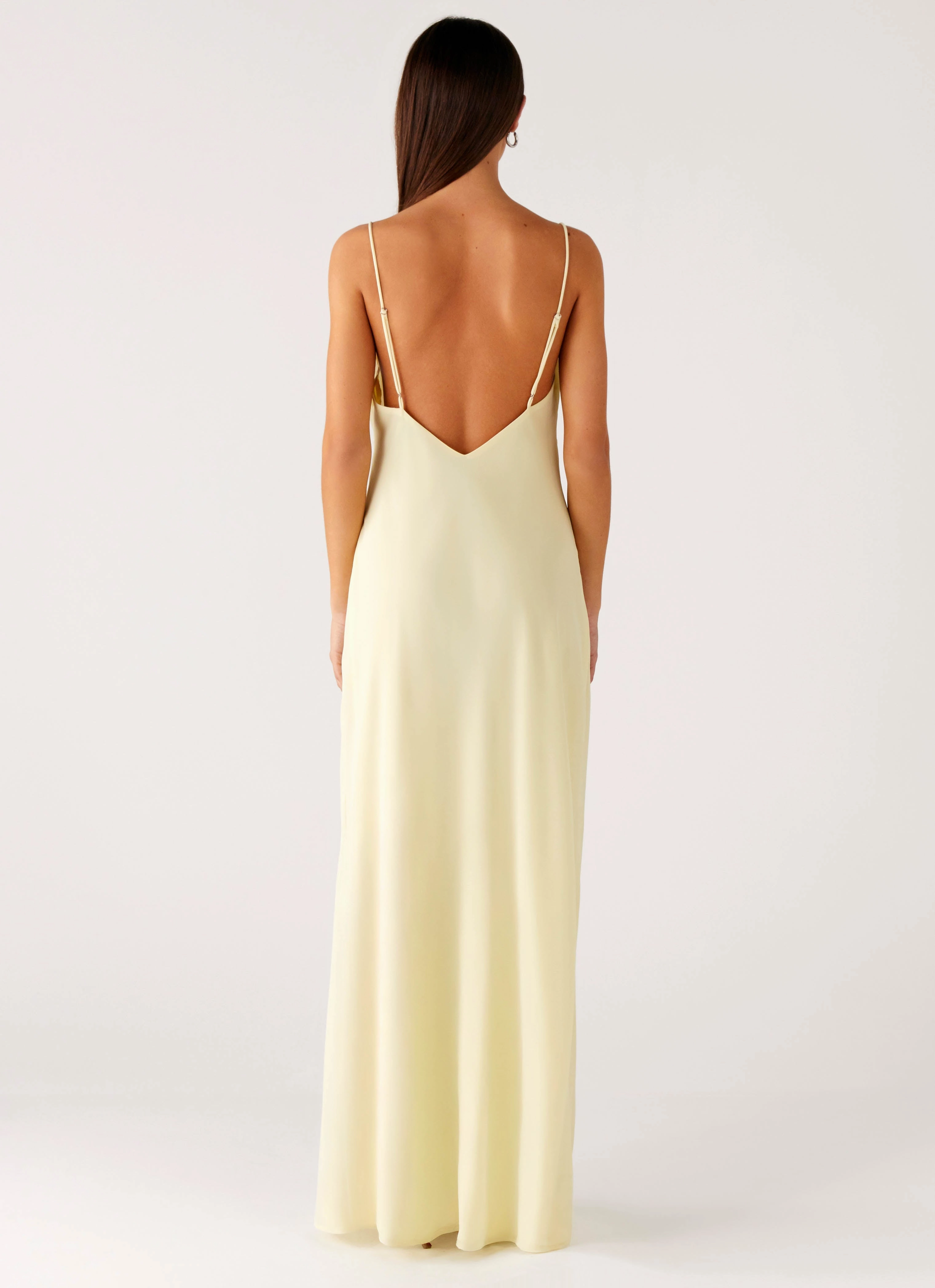 Hidden Pocket Bold Pattern Oliana Maxi Dress - Yellow