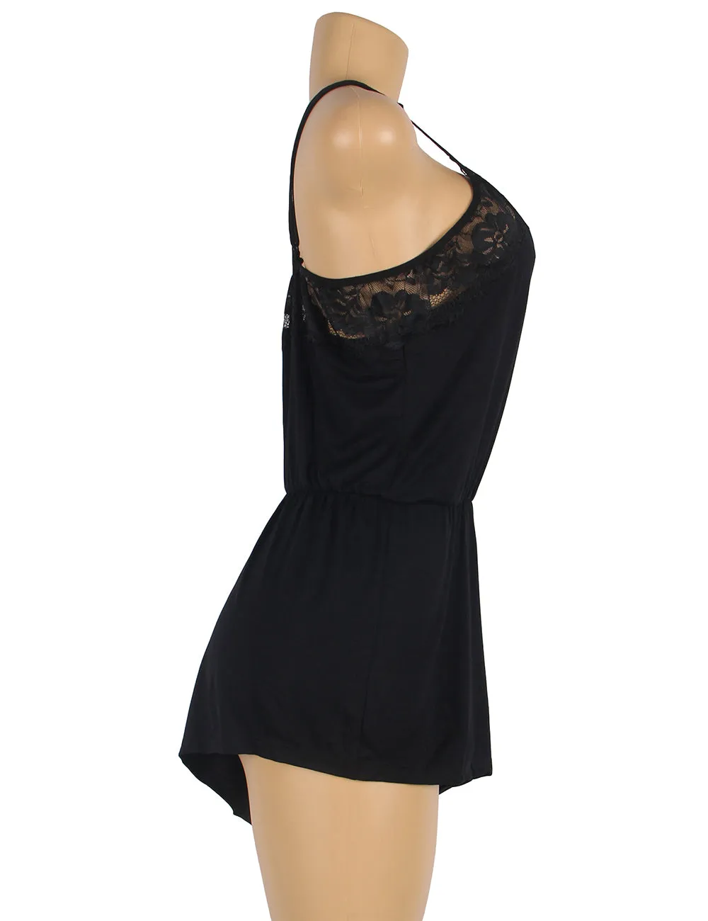 One-piece Sleeveless Black Comfortable Fashion Bodysuit