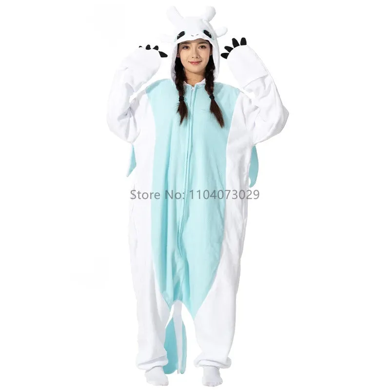 Onesieshow Animal Kigurumi Pyjamas Halloween Onesie Adult Kids Cartoon Toothless Pajama Cosplay Party Women Men Homewear XXL
