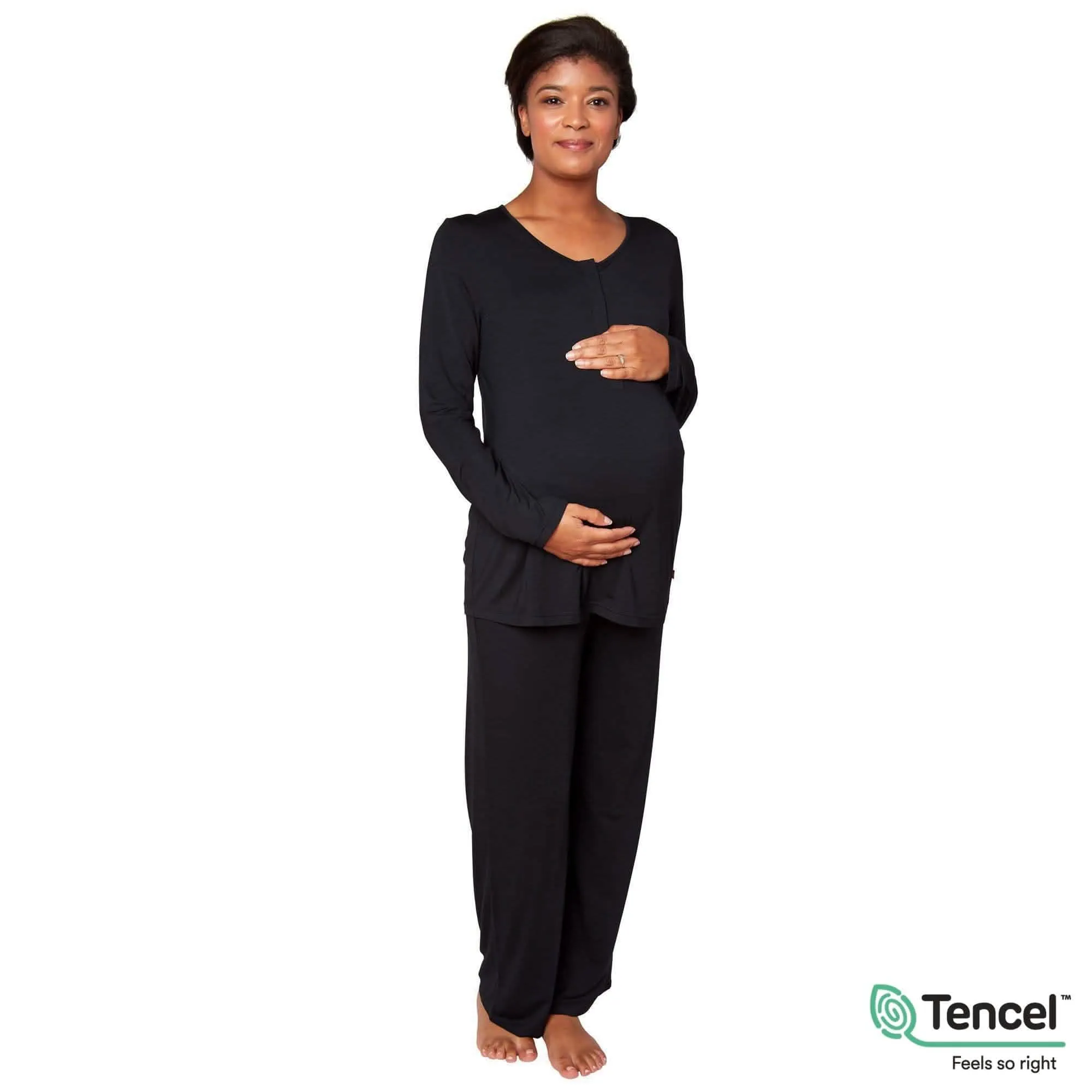onyx modal magnetic nursing pajama set