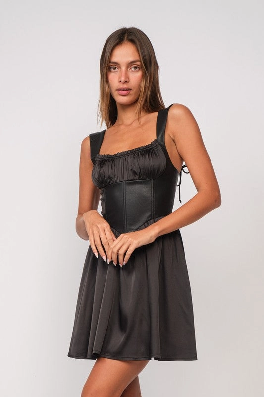 Mood Booster Fluid movement Onyx Mini Dress