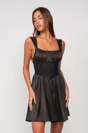 Onyx Mini Dress Fresh Form Side Tie