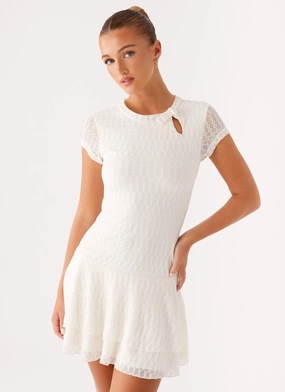 Street Vibe Esty Mini Dress - Ivory