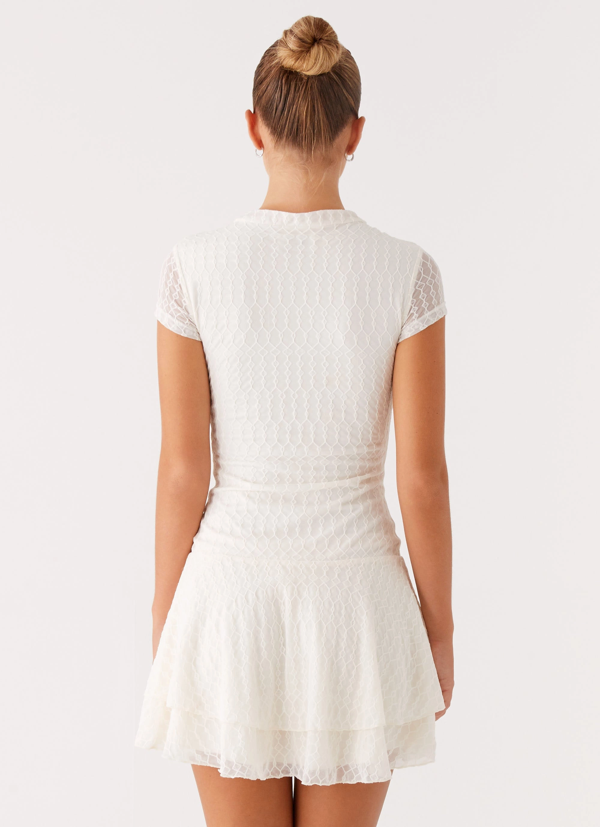 Esty Mini Dress - Ivory Chic Appeal Polished Look