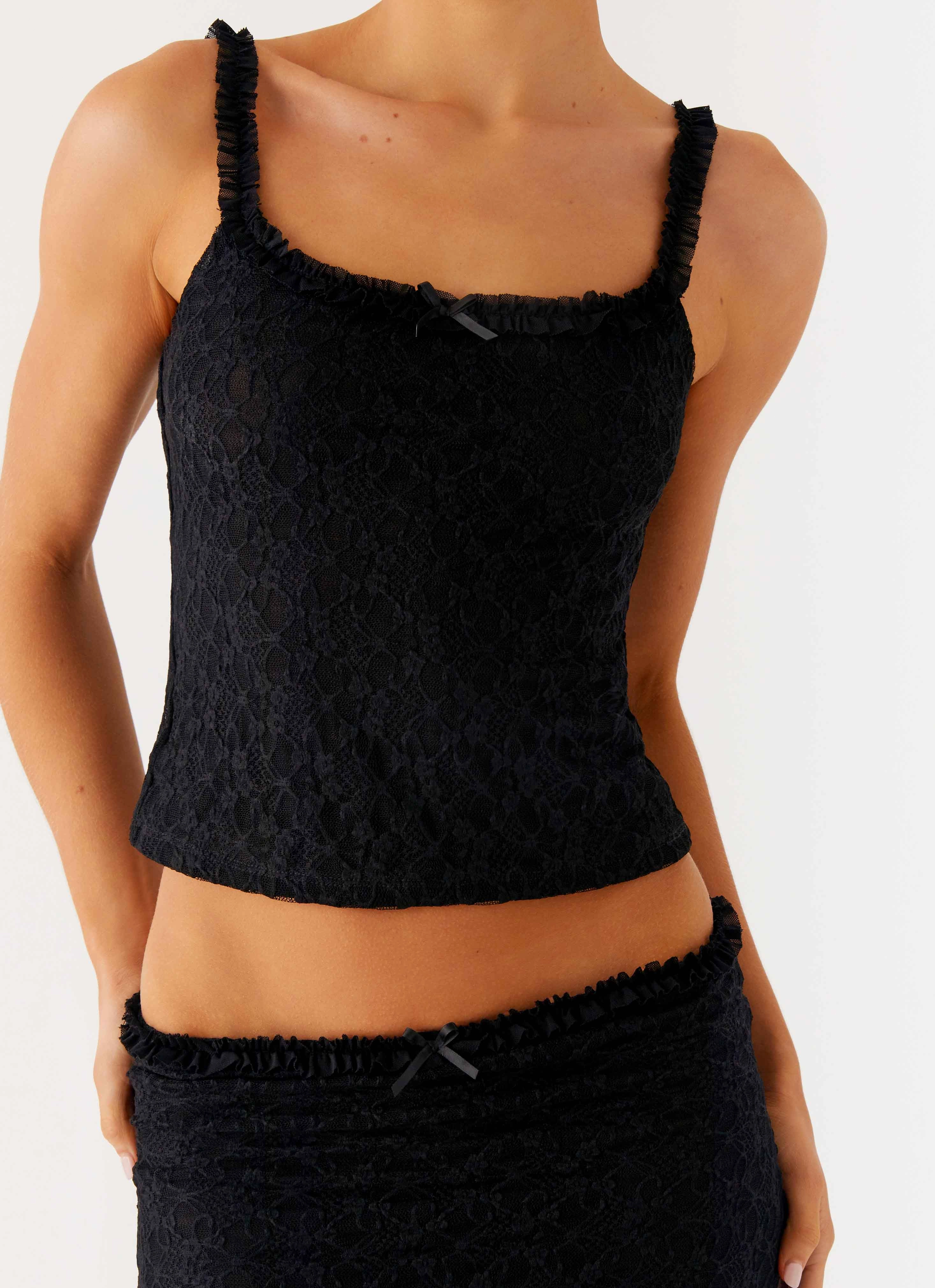 Active Look Odor Resistant Material Ophira Cami Top - Black