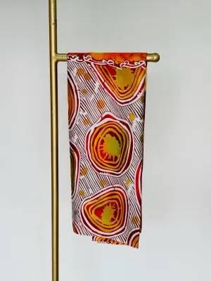 Orange Splash Silk Chiffon Set