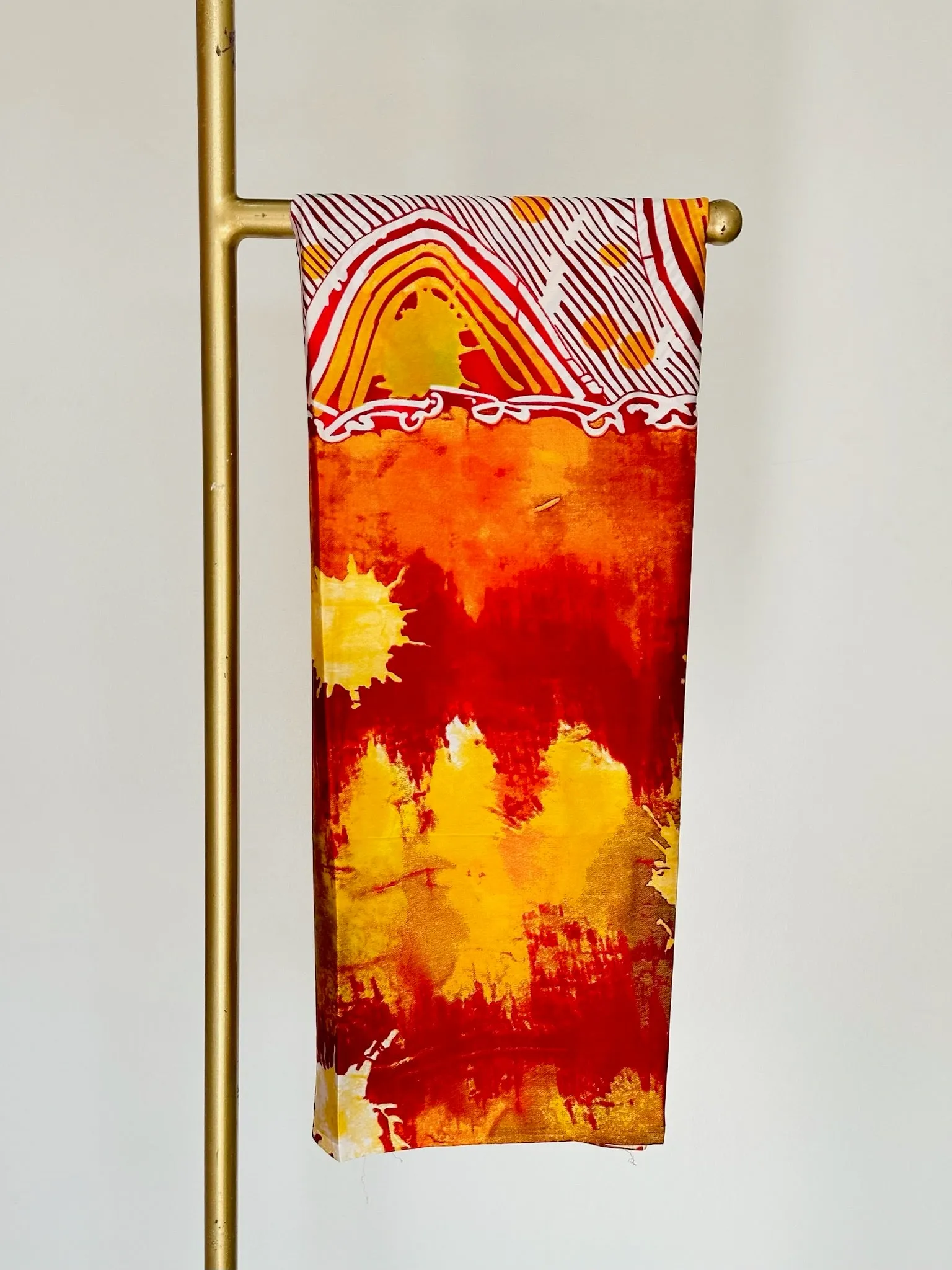 Orange Splash Silk Chiffon Set