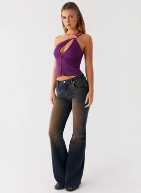 Oregon Flared Jeans - Dirty Black Wash Daily Casual