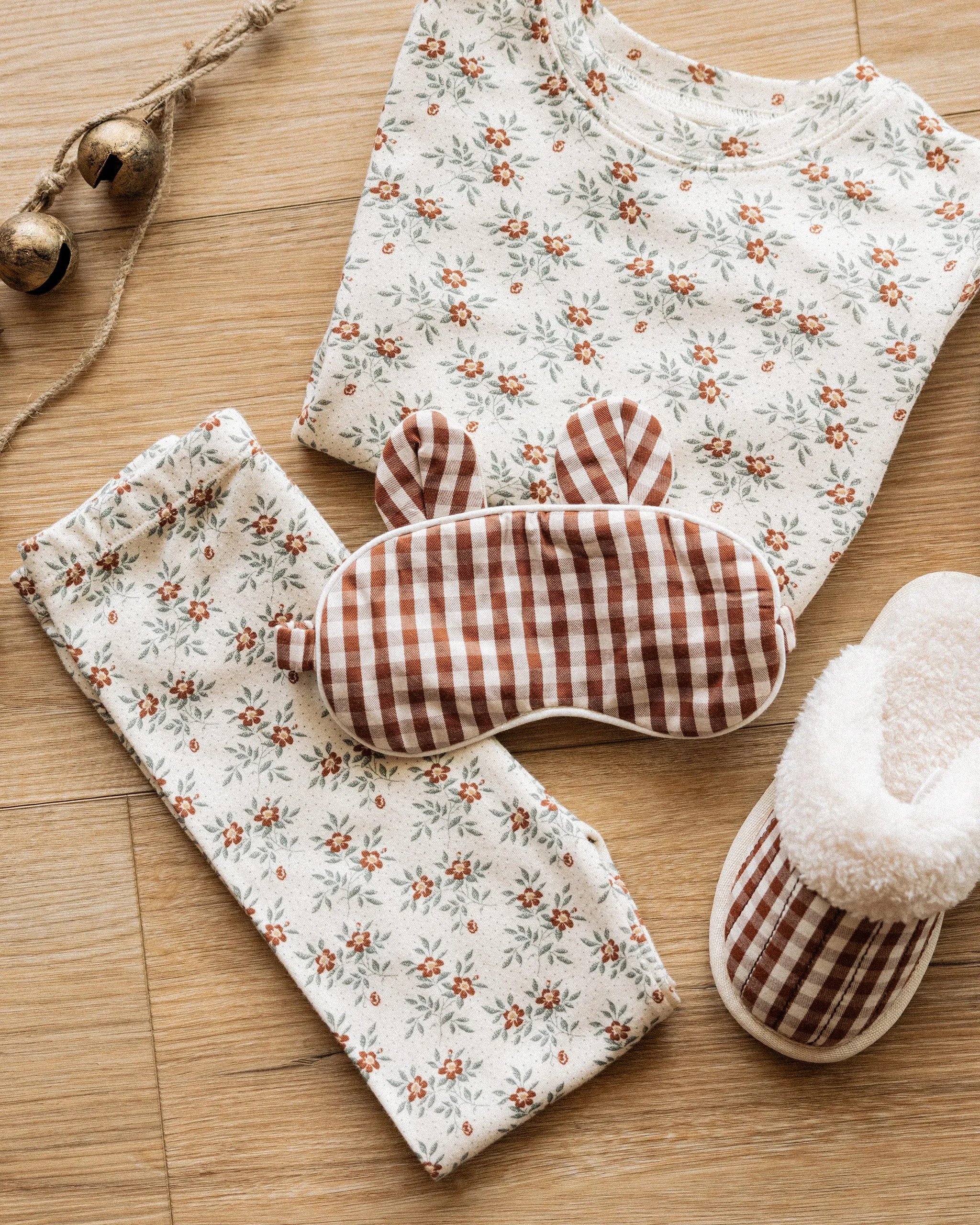 Organic LS PJ Set| Holiday Floral