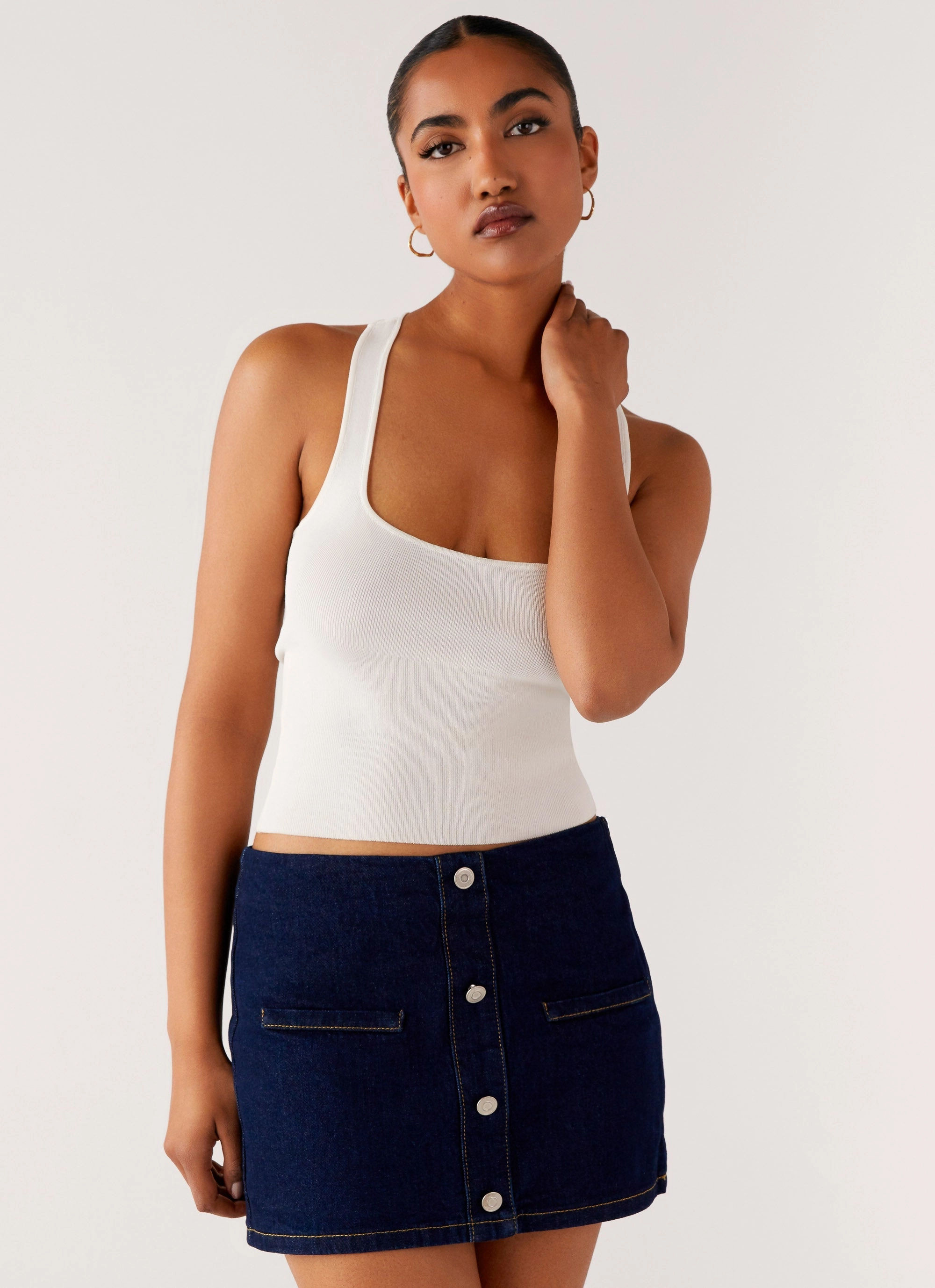 Morrison Denim Mini Skirt - Indigo Day Ready Crisp Finish