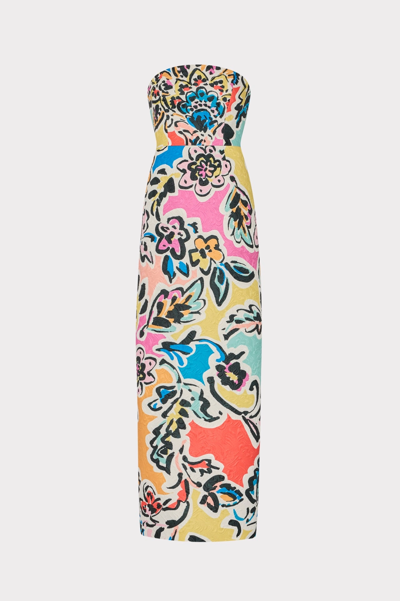 Satin Fabric Orion Rainbow Oasis Jacquard Dress