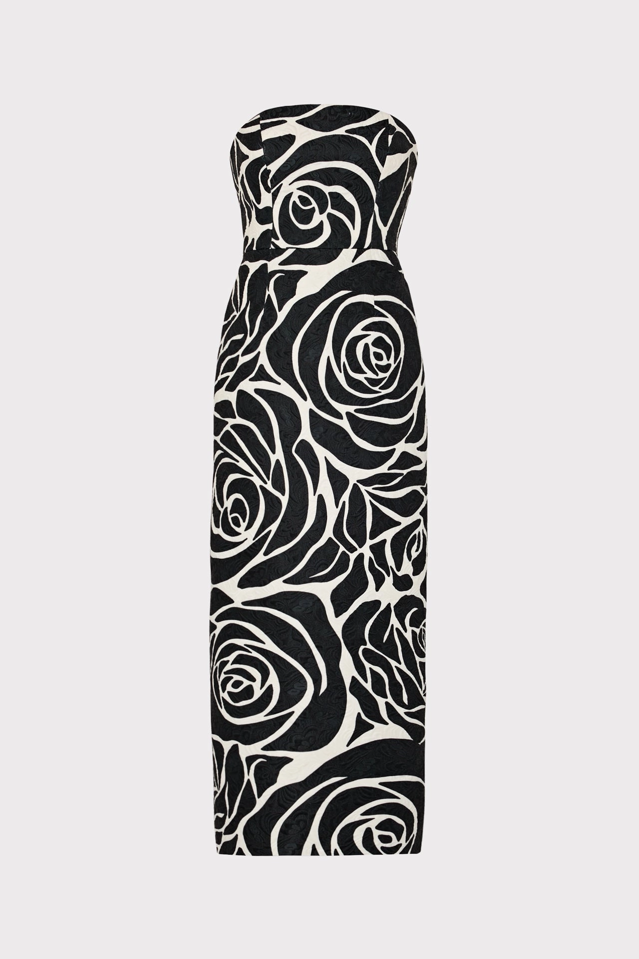 Orion Rose Jacquard Dress V Neckline