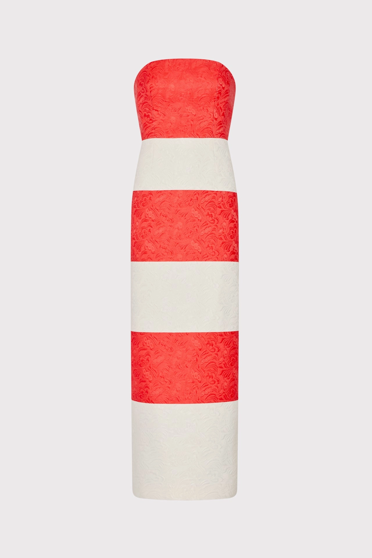 Orion Stripe Jacquard Dress High-Neck