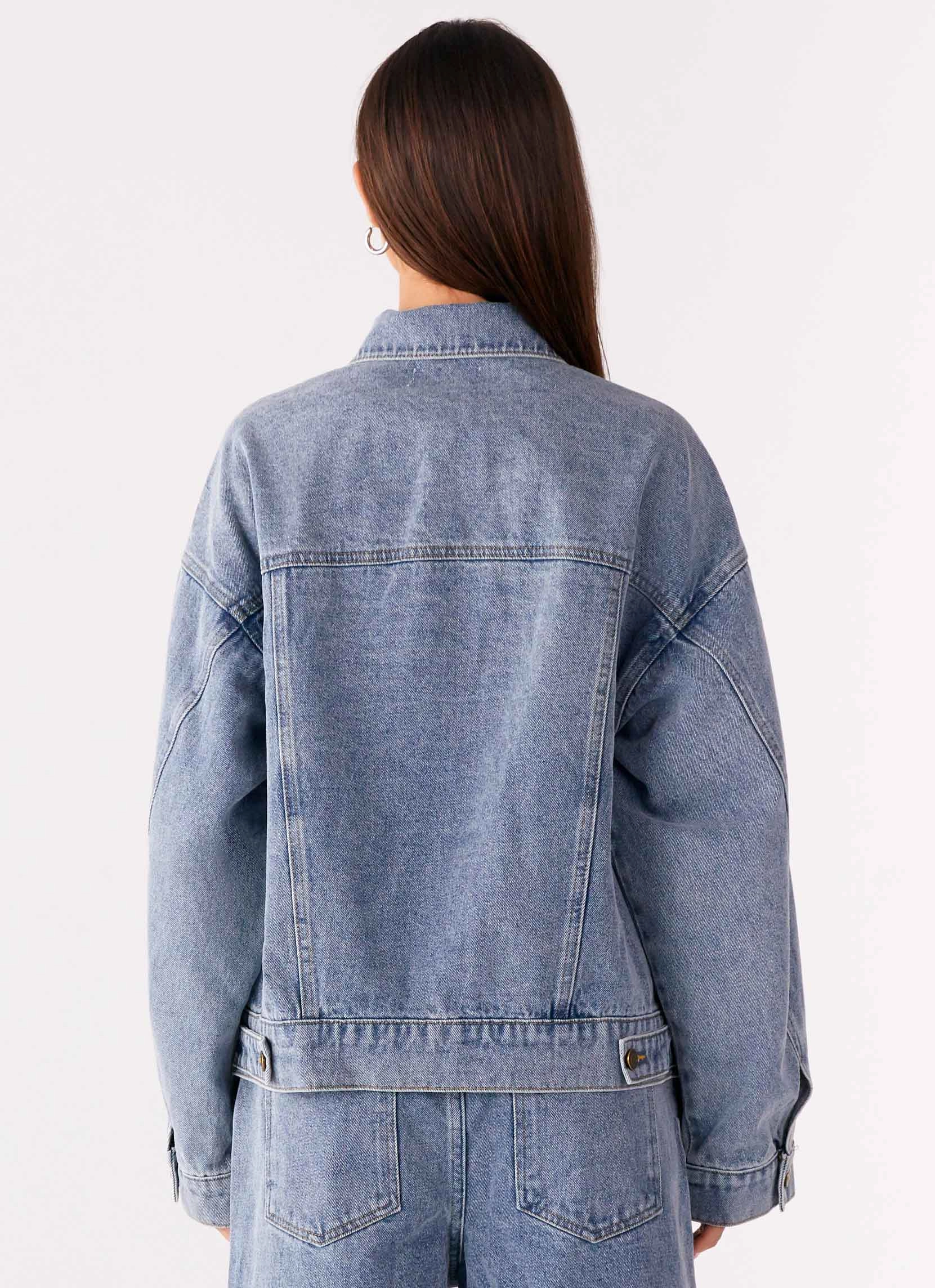 Orleans Oversized Denim Jacket - Blue Long-sleeved Field Tested