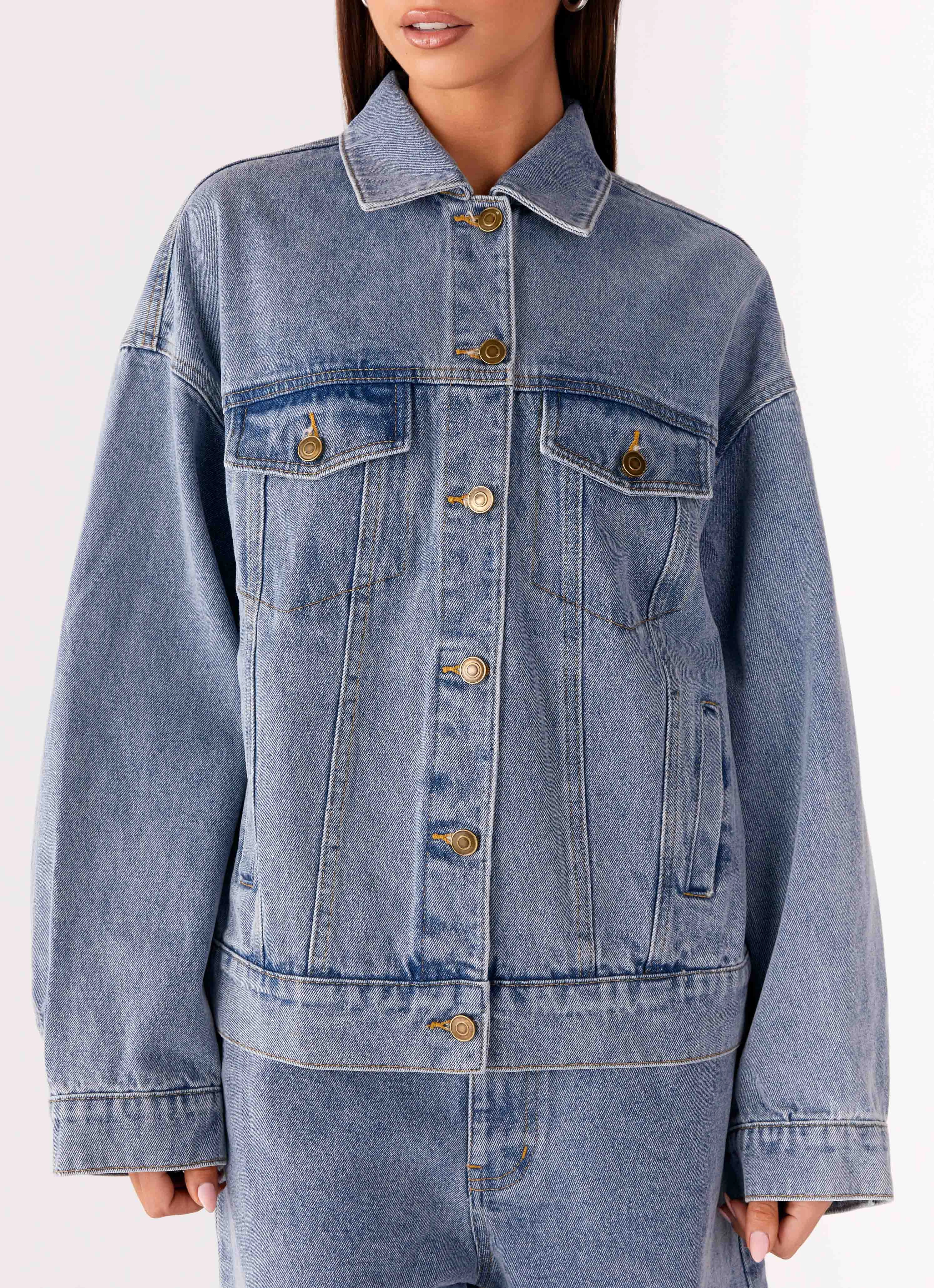 everyday staple Heat Regulating Technology Orleans Oversized Denim Jacket - Blue