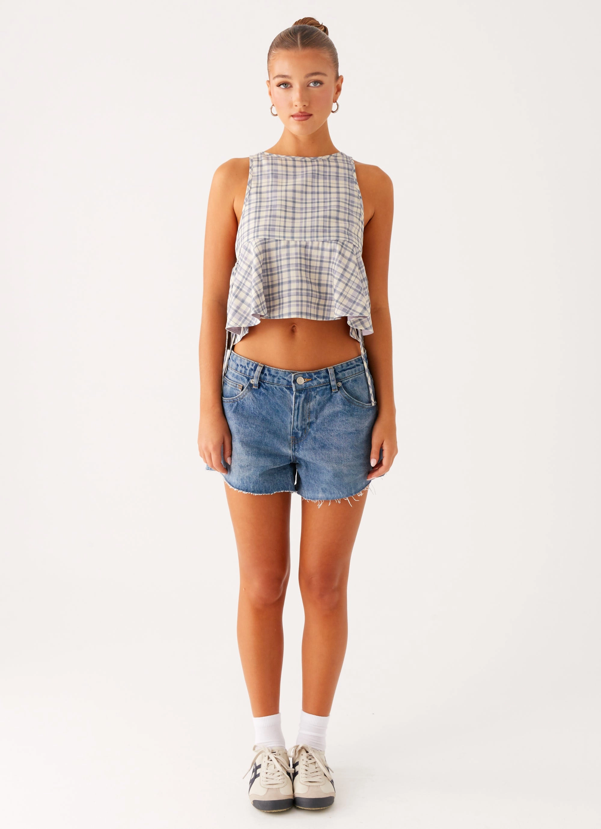 Timeless Cut Osborne Halter Top - Check