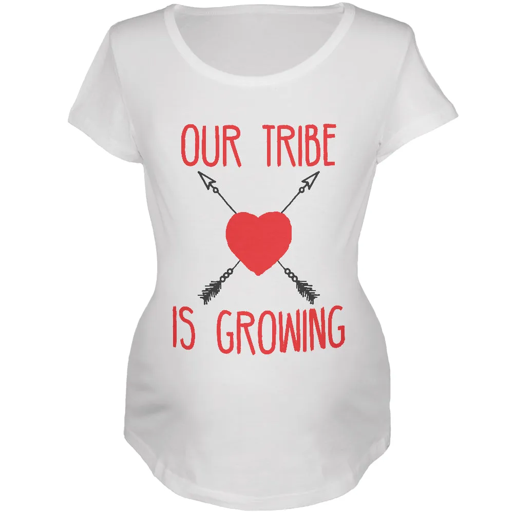 Our Tribe Is Growing Maternity Soft T Shirt