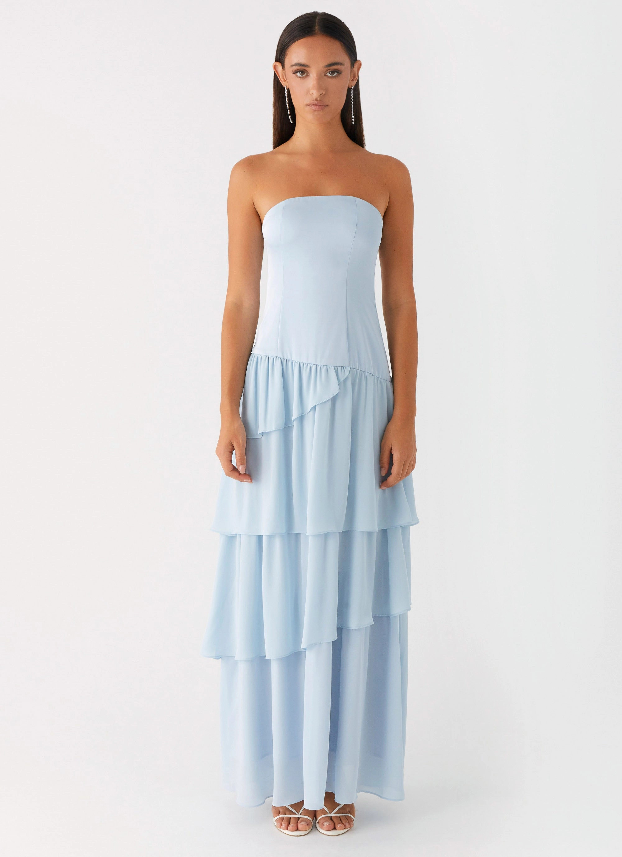 Shape Retention Brunch Glow Our Story Maxi Dress - Pastel Blue