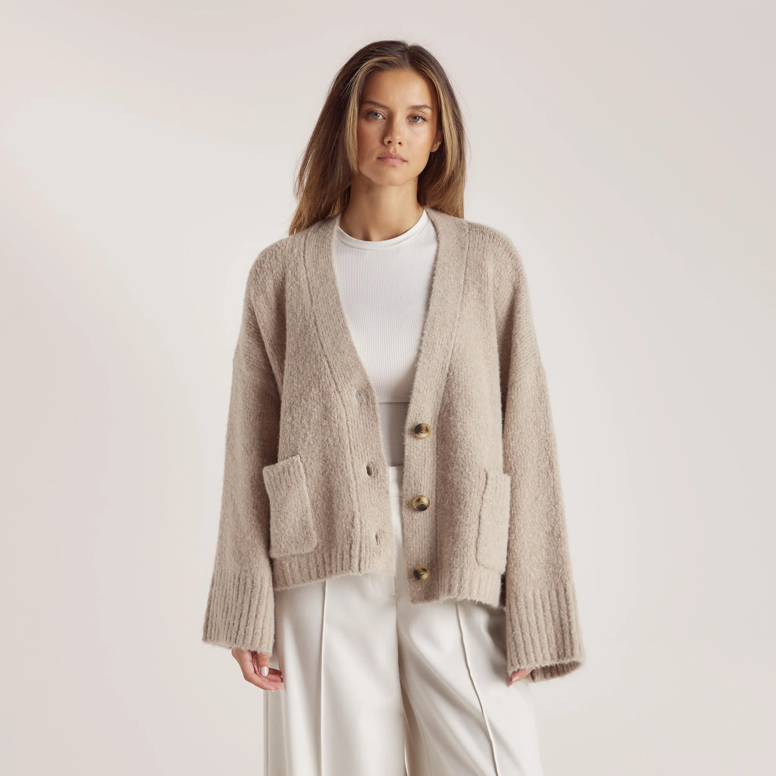 Oversized Cardigan - Bread